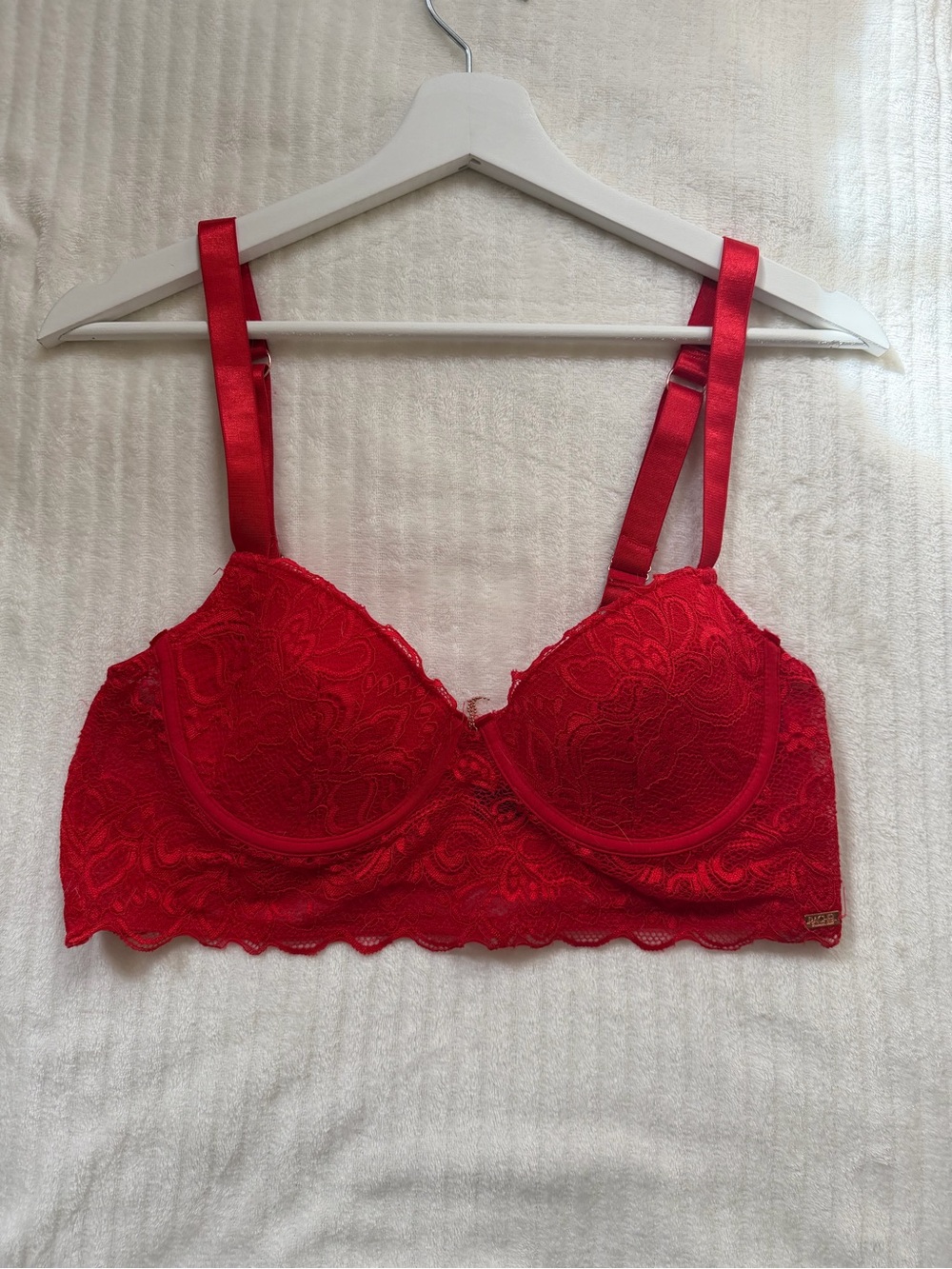 Rachel Rachel Roy Red Lace Longline Underwire Bra 38C